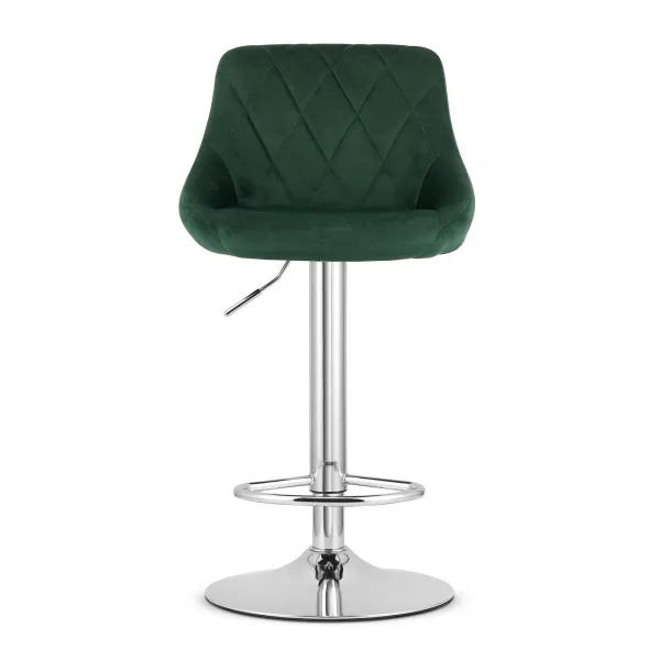 Zelená barová stolička VELVET KAST