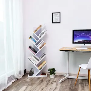 Biela knižnica v tvare stromu EXEL