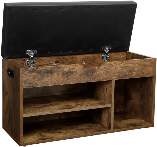 Skriňa na topánky so sedadlom LOFT drevená