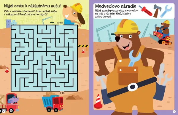 Aktivity so samolepkami - Na stavbe