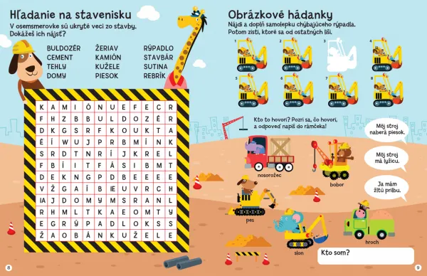 Aktivity so samolepkami - Na stavbe