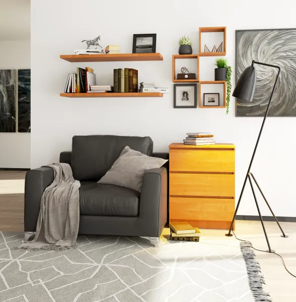 Ak furniture Komoda Kuba 60 cm - 3 zásuvky jelša