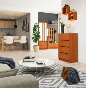 Ak furniture Komoda Kuba 60 cm - 4 zásuvky jelša