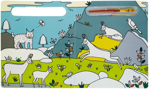 Maľovanie vodou - Kto žije na horách?