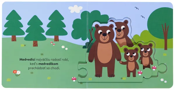 Mamičky a mláďatká Knižka s puzzle