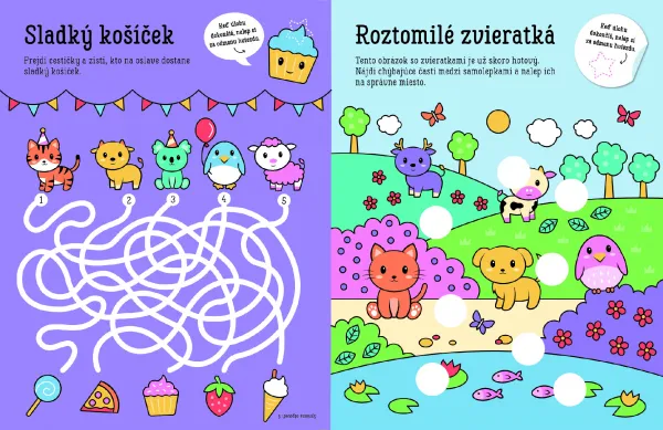 Guliočko Zvieratá 20 reliéfnych samolepiek