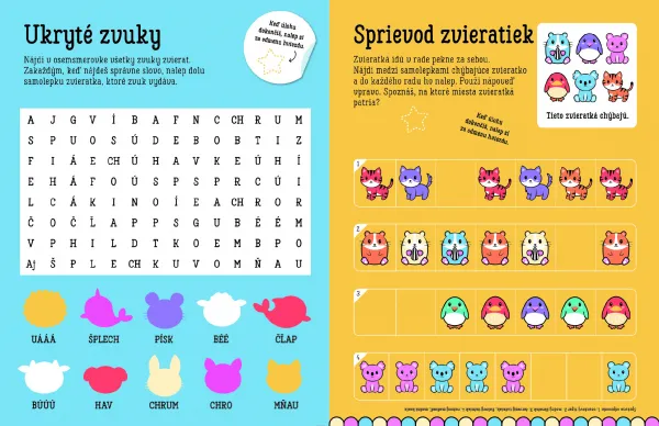 Guliočko Zvieratá 20 reliéfnych samolepiek