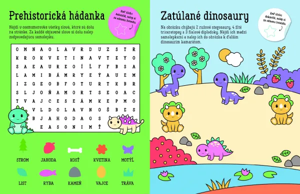 Guliočko Dinosaury 20 reliéfnych samolepiek