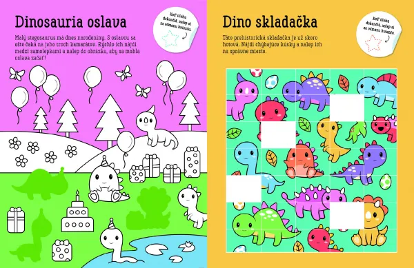 Guliočko Dinosaury 20 reliéfnych samolepiek