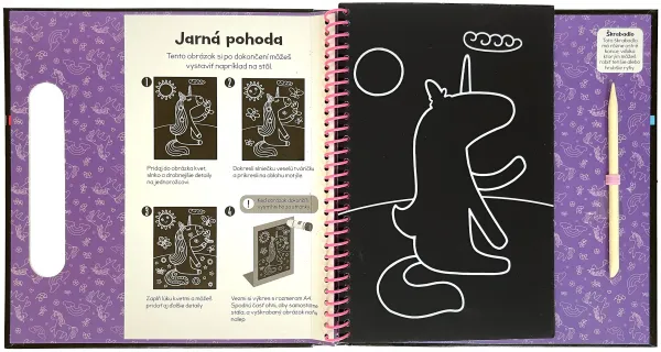 Farebné jednorožce - Vyškrabovacie obrázky