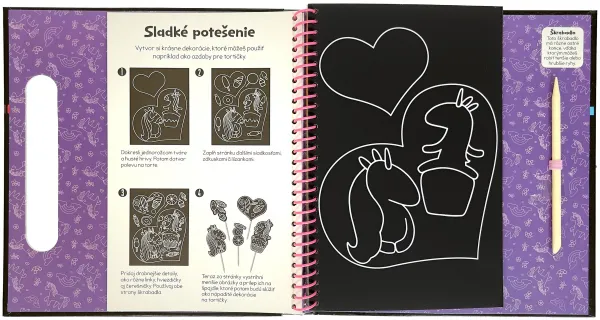 Farebné jednorožce - Vyškrabovacie obrázky