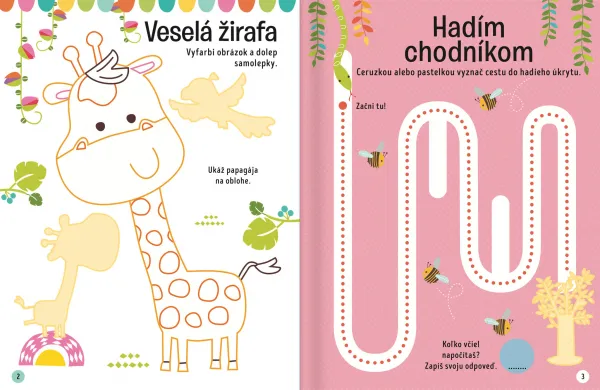 Veľké samolepky pre malé ruky Divé zvieratá