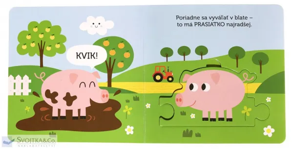 Zvieratká na farme Knižka s puzzle
