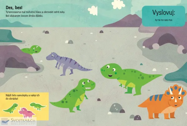 Plstené samolepky – Dinosaury – kniha aktivít