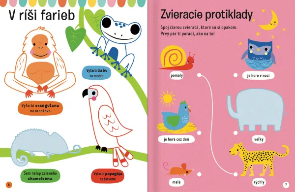 Veľké samolepky pre malé ruky Zvieratá