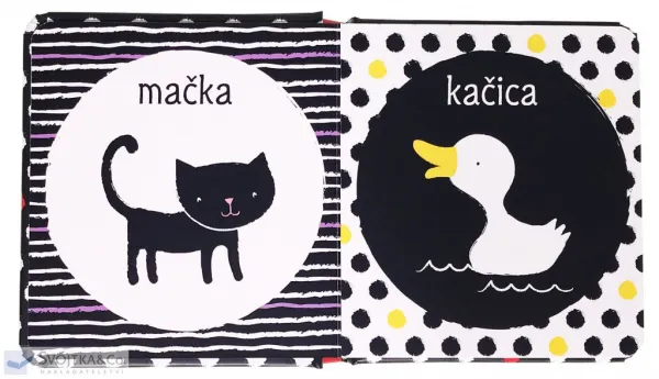 Prvá čiernobiela knižka pre bábätko Zvieratá