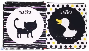 Prvá čiernobiela knižka pre bábätko Zvieratá