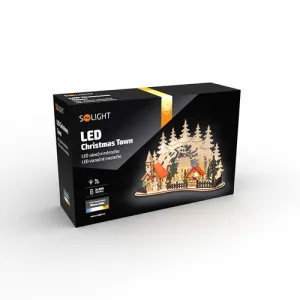 Solight Vianočné mestečko s kostolom 3 LED 30 x 19 cm