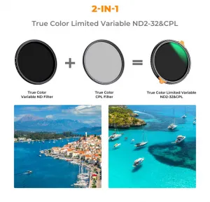 K&F Concept K&F 49MM multifunkčné True Color ND2~32+CPL s 28 vrstvami antireflexného zeleného filmu vodotesného 35406