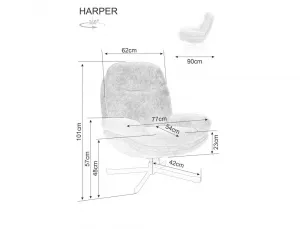 Otočné kreslo HARPER Signal