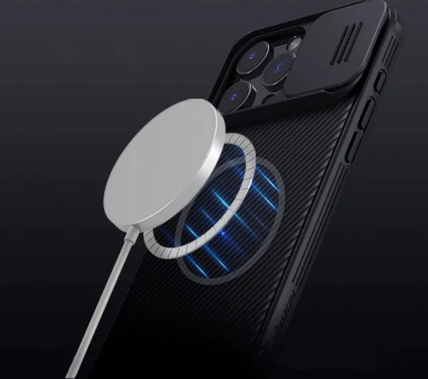 Nillkin CamShield PRO Kryt s MagSafe pre Apple iPhone 16 Pro Max, Čierny