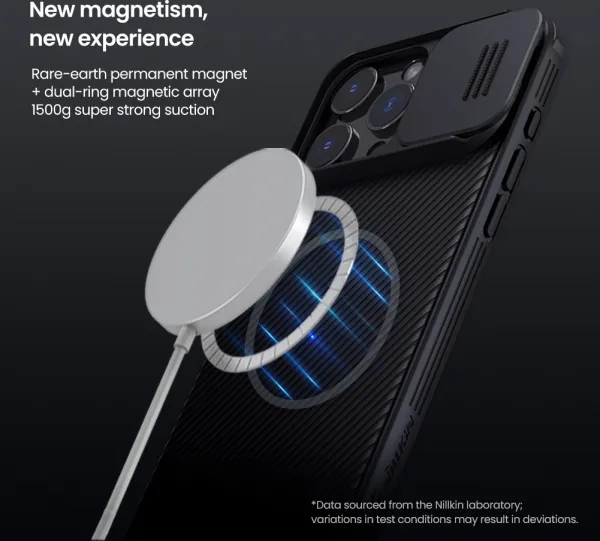 Nillkin CamShield PRO Kryt s MagSafe pre Apple iPhone 16 Pro Max, Čierny