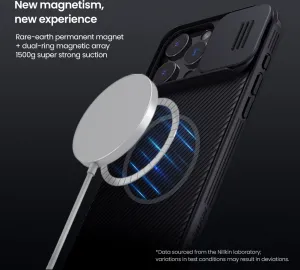 Nillkin CamShield PRO Kryt s MagSafe pre Apple iPhone 16 Pro Max, Čierny