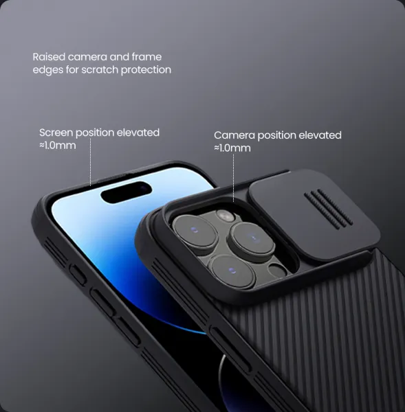 Nillkin CamShield PRO Kryt s MagSafe pre Apple iPhone 16 Pro Max, Čierny