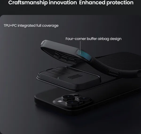Nillkin CamShield PRO Kryt s MagSafe pre Apple iPhone 16 Pro Max, Čierny