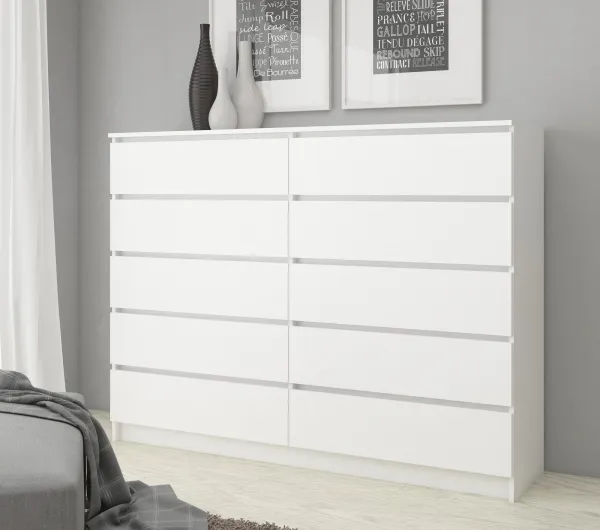 Ak furniture Komoda Rollo K 160,4 cm biela matná