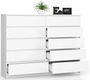 Ak furniture Komoda Rollo K 160,4 cm biela matná