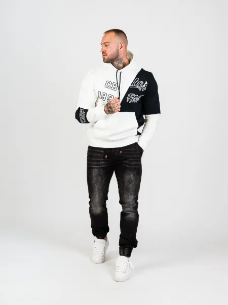 Pánska mikina CIPO & BAXX CL573 ECRU Farba: Biela, Konfekčná veľkosť: L