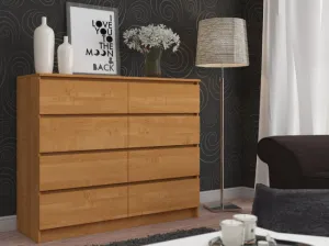 Ak furniture Komoda Rollo X 138,4 cm jelša