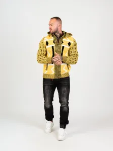 Pánsky sveter CIPO & BAXX CP256 YELLOW Farba: Žltá, Konfekčná veľkosť: XXL