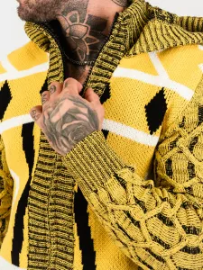 Pánsky sveter CIPO & BAXX CP256 YELLOW Farba: Žltá, Konfekčná veľkosť: XXL