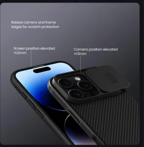 Nillkin Camshield, iPhone 16 Pro Max, čierny