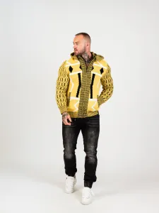 Pánsky sveter CIPO & BAXX CP256 YELLOW Farba: Žltá, Konfekčná veľkosť: XXL