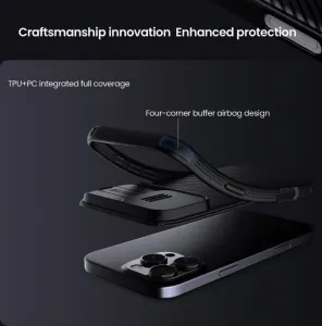 Nillkin Camshield, iPhone 16 Pro Max, čierny