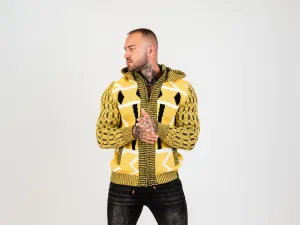 Pánsky sveter CIPO & BAXX CP256 YELLOW Farba: Žltá, Konfekčná veľkosť: XXL