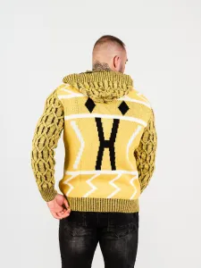 Pánsky sveter CIPO & BAXX CP256 YELLOW Farba: Žltá, Konfekčná veľkosť: XXL