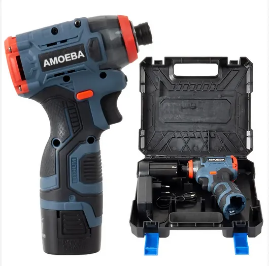 AMOEBA Silný multifunkčný troj rýchlostný akumulátorový momentový skrutkovač s 2 x batériou 16,8V 2000 mAh
