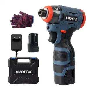 AMOEBA Silný multifunkčný troj rýchlostný akumulátorový momentový skrutkovač s 2 x batériou 16,8V 2000 mAh