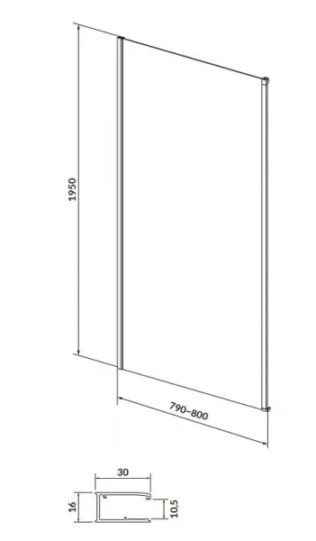 CERSANIT/S - Sprchovací kút LARGA 90x80 čierny, ľavý, číre sklo S932-128/80