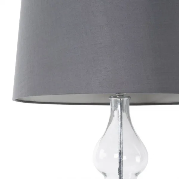 ArtFir Stolná lampa TIANA 01 | sivá 32 x 38 x 76 cm