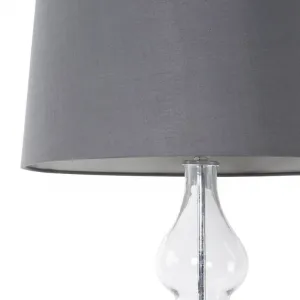ArtFir Stolná lampa TIANA 01 | sivá 32 x 38 x 76 cm