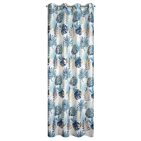 ArtFir Záves MALTA K | modré listy 140 x 250 cm