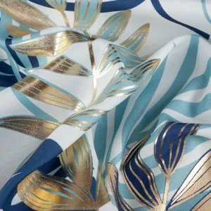 ArtFir Záves MALTA K | modré listy 140 x 250 cm
