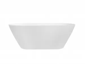 BESCO - Voľne stojaca vaňa MOYA biela matná - Farba - Biela matná, Farba sifónu - Chróm, Rozmer vane - 160 × 68 cm VANMOYA160CM