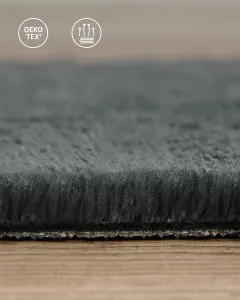 SONGMICS Protišmykový koberec DARVIN 120 x 170 cm tmavosivý