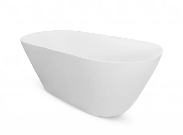 BESCO - Voľne stojaca vaňa MOYA biela matná - Farba - Biela matná, Farba sifónu - Chróm, Rozmer vane - 160 × 68 cm VANMOYA160CM